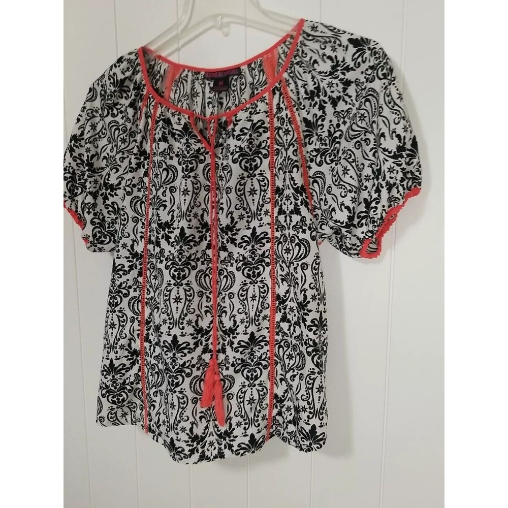 Rock & Roll Cowgirl Top Womens Size Medium Black … - image 4